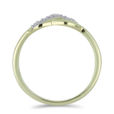 Inel din Argint 925 Placat cu Aur ( 2.16 grame ) cu Diamant Alb 0.08 Carate