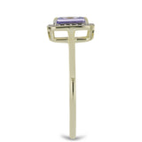 Inel din Aur de 9K ( 1.81 grame ) cu Tanzanit AAA și Zircon Alb Natural 1.15 Carate