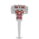 Inel din Argint 925 ( 3.83 grame ) cu Rubin Malagasy și Topaz Alb 3.72 Carate