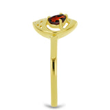 Inel din Argint 925 Placat cu Aur ( 2.72 grame ) cu Granat Barton 0.47 Carate