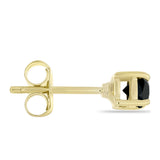 Cercei din Aur de 9K ( 0.91 grame ) cu Diamant Negru 0.65 Carate