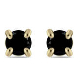 Cercei din Aur de 9K ( 0.72 grame ) cu Diamant Negru 0.4 Carate