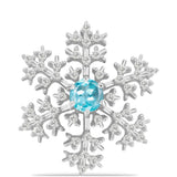 Pandantiv din Argint 925 ( 2.04 grame ) cu Apatit Albastru ca Cerul și Topaz Alb 1.11 Carate