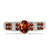 Inel din Argint 925 ( 3.71 grame ) cu Andaluzit și Topaz Alb 1.36 Carate