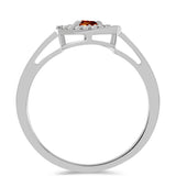 Inel din Argint 925 ( 2.55 grame ) cu Andaluzit și Topaz Alb 0.84 Carate