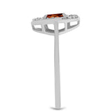 Inel din Argint 925 ( 2.55 grame ) cu Andaluzit și Topaz Alb 0.84 Carate