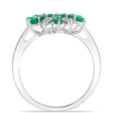 Inel din Argint 925 ( 2.82 grame ) cu Smarald Brazilian și Zircon Alb 1.33 Carate