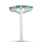 Inel din Argint 925 ( 2.82 grame ) cu Smarald Brazilian și Zircon Alb 1.33 Carate