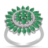 Inel din Argint 925 ( 4.17 grame ) cu Smarald Brazilian 2.83 Carate