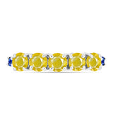Inel din Argint 925 ( 2.12 grame ) cu Safir Galben și Safir Albastru Australian 1.62 Carate