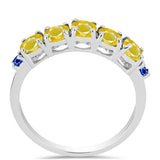 Inel din Argint 925 ( 2.12 grame ) cu Safir Galben și Safir Albastru Australian 1.62 Carate