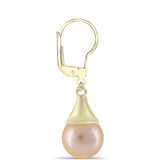 Cercei din Argint 925 Placat cu Aur ( 2.3 grame ) cu Perlă de Apă Dulce culoare Aurie 12.38 Carate