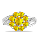 Inel din Argint 925 ( 2.71 grame ) cu Citrin Ural și Topaz Alb 1.57 Carate
