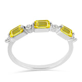 Inel din Argint 925 ( 1.57 grame ) cu Citrin Ural și Topaz Alb 0.96 Carate