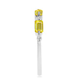 Inel din Argint 925 ( 1.57 grame ) cu Citrin Ural și Topaz Alb 0.96 Carate
