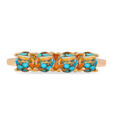 Inel din Argint 925 Placat cu Aur ( 1.93 grame ) cu Turcoaz Oyster 1.42 Carate