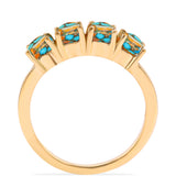 Inel din Argint 925 Placat cu Aur ( 1.93 grame ) cu Turcoaz Oyster 1.42 Carate