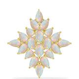 Inel din Argint 925 Placat cu Aur ( 4.1 grame ) cu Opal Welo 2.71 Carate