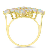 Inel din Argint 925 Placat cu Aur ( 4.1 grame ) cu Opal Welo 2.71 Carate