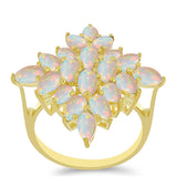 Inel din Argint 925 Placat cu Aur ( 4.1 grame ) cu Opal Welo 2.71 Carate