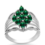 Inel din Argint 925 ( 3.66 grame ) cu Turmalină Verde 1.24 Carate