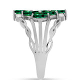 Inel din Argint 925 ( 3.66 grame ) cu Turmalină Verde 1.24 Carate