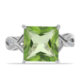 Inel din Argint 925 ( 2.51 grame ) cu Cuarț Verde și Topaz Alb 4.59 Carate