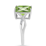 Inel din Argint 925 ( 2.51 grame ) cu Cuarț Verde și Topaz Alb 4.59 Carate