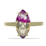 Inel din Argint 925 Placat cu Aur ( 1.96 grame ) cu Fluorit Violet 4.58 Carate