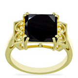 Inel din Argint 925 Placat cu Aur ( 3.8 grame ) cu Onix Negru 5.33 Carate