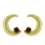 Cercei din Argint 925 Placat cu Aur ( 0.9 grame ) cu Diamant Roșu 0.02 Carate