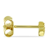 Cercei din Argint 925 Placat cu Aur ( 0.63 grame ) cu Diamant de culoarea Șampaniei 0.01 Carate