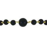 Brățară din Argint 925 Placat cu Aur ( 2.07 grame ) cu Onix Negru 22.71 Carate