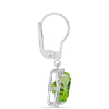 Cercei din Argint 925 ( 3.19 grame ) cu Cuarț Verde și Topaz Alb 7.95 Carate