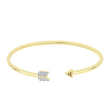 Brățară din Argint 925 Placat cu Aur ( 8.01 grame ) cu Diamant de culoarea Șampaniei și Diamant Alb 0.1 Carate