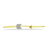 Brățară din Argint 925 Placat cu Aur ( 8.01 grame ) cu Diamant de culoarea Șampaniei și Diamant Alb 0.1 Carate