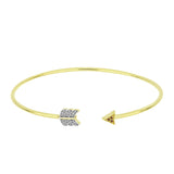 Brățară din Argint 925 Placat cu Aur ( 8.01 grame ) cu Diamant de culoarea Șampaniei și Diamant Alb 0.1 Carate
