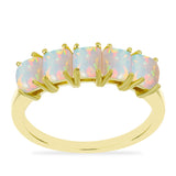 Inel din Argint 925 Placat cu Aur ( 2.76 grame ) cu Opal Welo 1.32 Carate