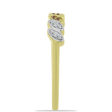 Inel din Argint 925 Placat cu Aur ( 2.14 grame ) cu Diamant de culoarea Șampaniei și Diamant Alb 0.14 Carate
