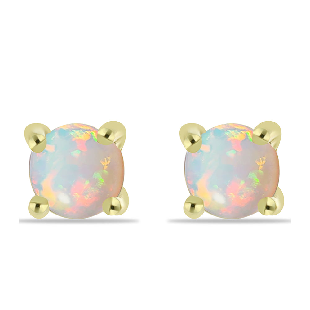 Cercei din Argint 925 Placat cu Aur ( 0.99 grame ) cu Opal Welo 0.36 Carate