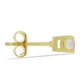 Cercei din Argint 925 Placat cu Aur ( 0.99 grame ) cu Opal Welo 0.36 Carate