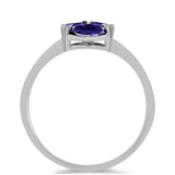 Inel din Argint 925 ( 1.91 grame ) cu Iolit și Topaz Alb 0.61 Carate