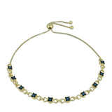 Brățară din Argint 925 Placat cu Aur ( 5.87 grame ) cu Diamant Albastru 0.07 Carate