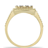 Inel din Argint 925 Placat cu Aur ( 4.49 grame ) cu Diamant Albastru 0.06 Carate