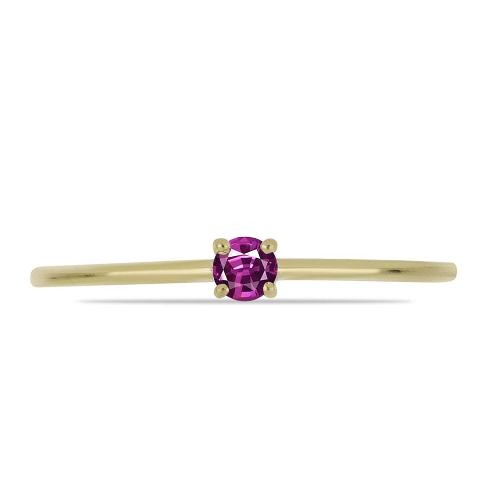 Inel din Argint 925 Placat cu Aur ( 0.95 grame ) cu Safir Violet 0.13 Carate