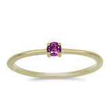 Inel din Argint 925 Placat cu Aur ( 0.95 grame ) cu Safir Violet 0.13 Carate