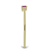 Inel din Argint 925 Placat cu Aur ( 0.95 grame ) cu Safir Violet 0.13 Carate