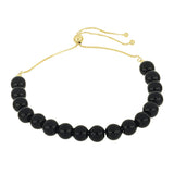Brățară din Argint 925 Placat cu Aur ( 1.76 grame ) cu Onix Negru Suwar 59.93 Carate
