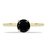 Inel din Argint 925 Placat cu Aur ( 1.37 grame ) cu Onix Negru Suwar 1.2 Carate