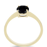 Inel din Argint 925 Placat cu Aur ( 1.37 grame ) cu Onix Negru Suwar 1.2 Carate